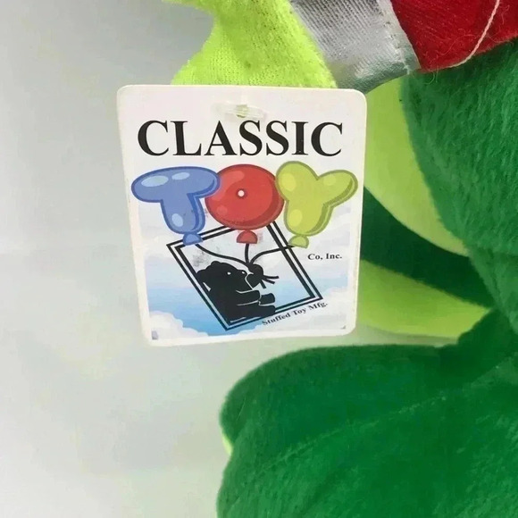 CLASSIC TOY PLUSH GREEN DINOSAUR SUNGLASSES AND HEADPHONES STUFFED ANIMAL - Picture 3 of 14